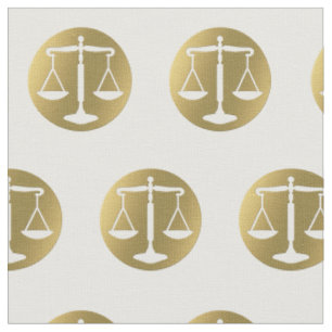 Elegant Golden Scales of Justice Advocaat Stof