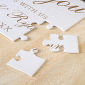 Elegant Golden Script Photo Weddenschap Bedankt Legpuzzel (Zijkant)