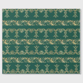 Elegant Golden Scroll wrapping papier (Vlak)