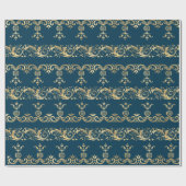 Elegant Golden Scroll wrapping papier (Vlak)