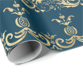 Elegant Golden Scroll wrapping papier (Rol Hoek)