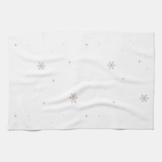 Elegant Golden Snowflake Theedoek