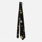 Elegant Golden Stars Stropdas (Achterkant)