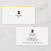 Elegant Golden Stripe in White Visitekaartje (Voorkant / Achterkant)