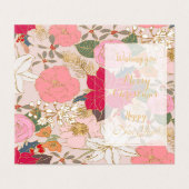 Élégant Golden Strokes Colorful Winter Floral (Outside Unfolded)