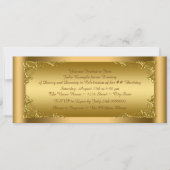 Elegant Golden Ticket Party Kaart (Voorkant)