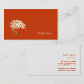 Elegant Golden Tree Simple Oranje Visitekaartje (Voorkant / Achterkant)