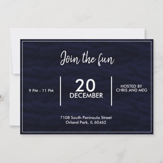 Elegant Golden Trendy Script Holiday Party Kaart (Achterkant)
