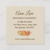 Elegant Golden vether Square Visitekaartje (Achterkant)