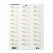 Elegant Golden Yellow Brush Strokes Address Label (Full Sheet)