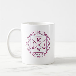 Elegant Golf Clubs Monogram Koffiemok