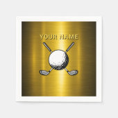 Elegant Golf Custom Name Design Servet (Voorkant)