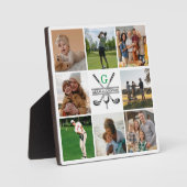 Elegant Golf Monogram Collage Design Fotoplaat (Voorkant)