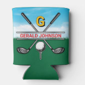 Elegant Golf Monogram Design Can Cooler (Achterkant)