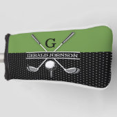 Elegant Golf Monogram Design Golfheadcover (Voorkant)