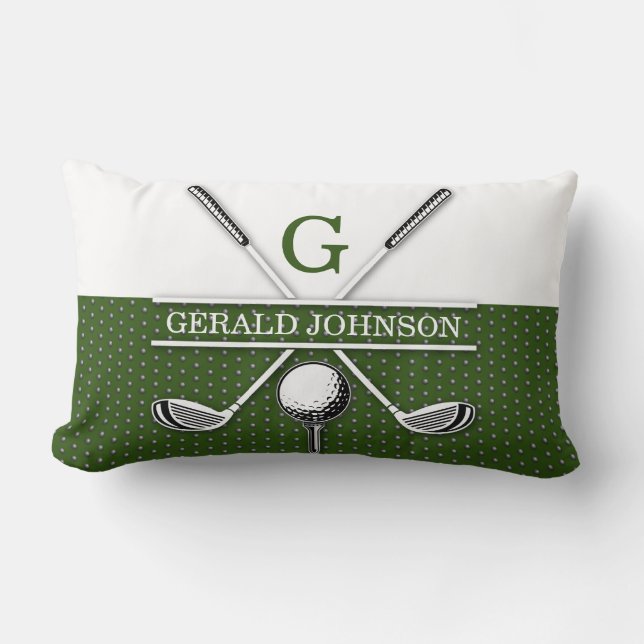 Elegant Golf Monogram Design Kussen (Voorkant)