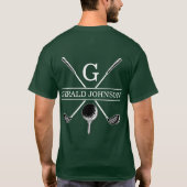 Elegant Golf Monogram Design T-shirt (Achterkant)