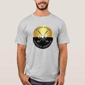 Elegant Golf Monogram Design T-shirt
