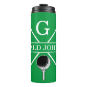 Elegant Golf Monogram Design Thermosbeker (Voorkant)