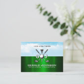 Elegant Golf Monogram Design Visitekaartje (Staand voorkant)