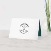 Elegant golf monogram met metaalglans ontwerp (Achterkant)