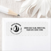 Elegant Golf Monogram ontwerp Etiket (Insitu)