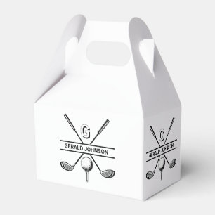 Elegant Golf-monogramontwerp Bedankdoosjes