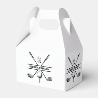 Elegant Golf-monogramontwerp Bedankdoosjes