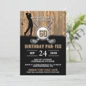 Elegant Golf Verjaardag Ontwerp Kaart (Staand voorkant)
