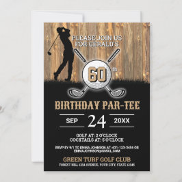 Elegant Golf Verjaardag Ontwerp Kaart