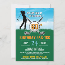 Elegant Golf Verjaardag Ontwerp