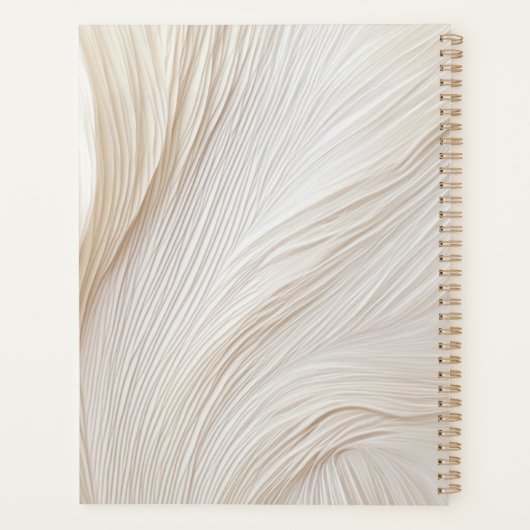 Elegant, golven, monogram planner (Achterkant)