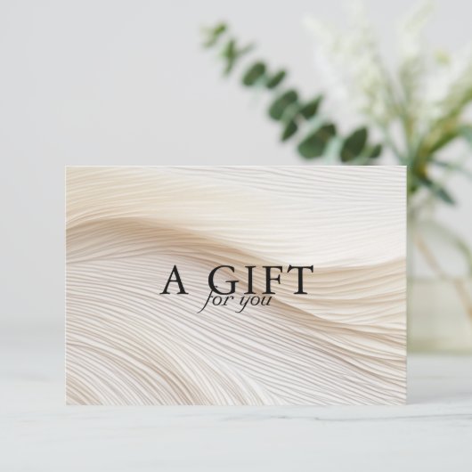 Elegant, golven, salon, cadeaubon (Staand voorkant)