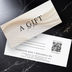Elegant, Golven, Salon, QR-code, Cadeaubon
