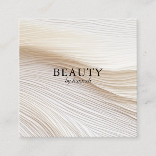 Elegant, golven, salon, vierkante visitekaartje (Voorkant)