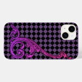 Élégant Goth Purple Swirl Design iPhone 6 Coque (Verso (horizontal))