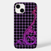 Élégant Goth Purple Swirl Design iPhone 7 Coque (Verso)