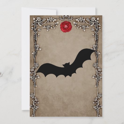 Elegant Gothic bruiloft behalve de datum Uitnodigi Kaart (Achterkant)