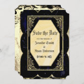 Elegant Gothic bruiloft behalve de datum Uitnodigi Kaart (Voorkant / Achterkant)