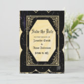 Elegant Gothic bruiloft behalve de datum Uitnodigi Kaart (Staand voorkant)