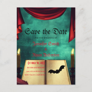 Elegant Gothic bruiloft met uitzondering van de da Briefkaart
