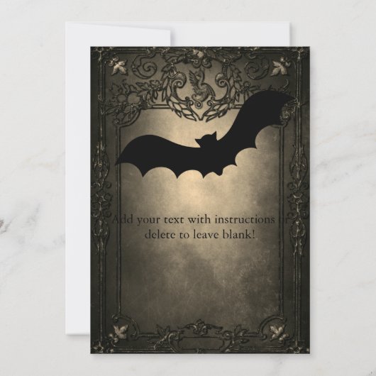 Elegant Gothic bruiloft met uitzondering van de da Kaart (Achterkant)