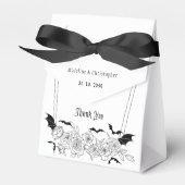Elegant Gothic Floral Wedding Bedankdoosjes (Voorkant Zijde)