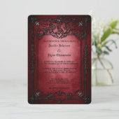 Elegant gothic halloween wedding Invitation (Debout devant)