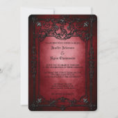 Elegant gothic halloween wedding Invitation Kaart (Voorkant)