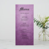 Elegant gothic halloween Wedding Menu (Staand voorkant)