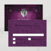Elegant gothic halloween Wedding RSVP-kaart RSVP Kaartje (Voorkant / Achterkant)