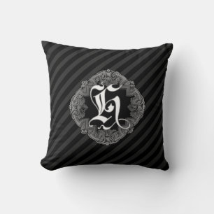 Elegant Gothic Initiaal H Sierkussen