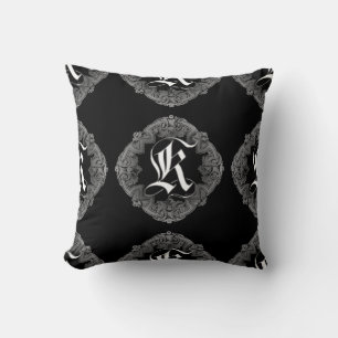 Elegant Gothic Initiaal K Kussen