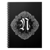 Elegant Gothic Initiaal N Notitieboek (Voorkant)